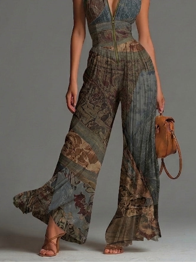 Linette | Pleated Wide-Leg Jumpsuit