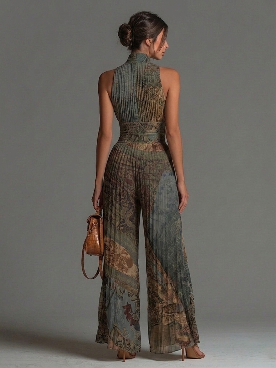 Linette | Pleated Wide-Leg Jumpsuit