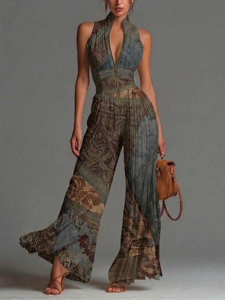 Linette | Pleated Wide-Leg Jumpsuit