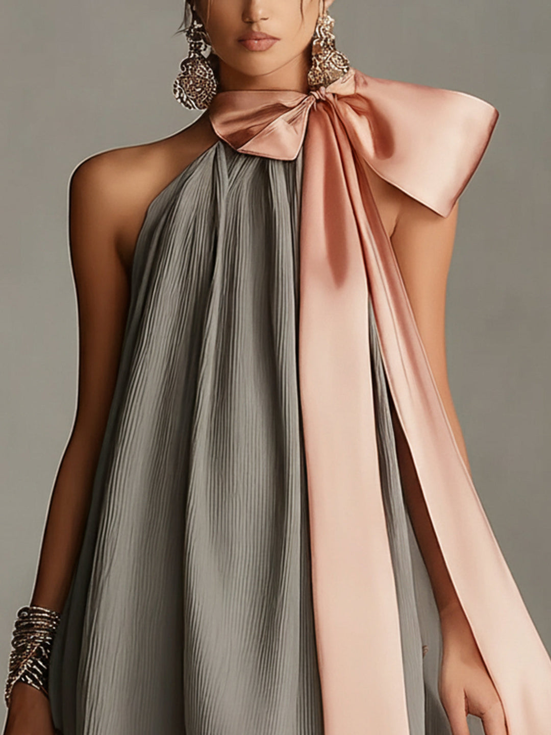 Felicity | Elegant Bow-Detail Mini Dress