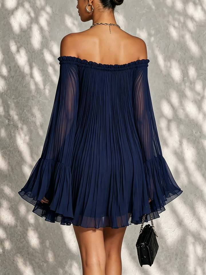 Harriet | Off-Shoulder Bell-Sleeve Mini Dress