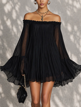 Séverine | Off-Shoulder Ruffle Mini Dress