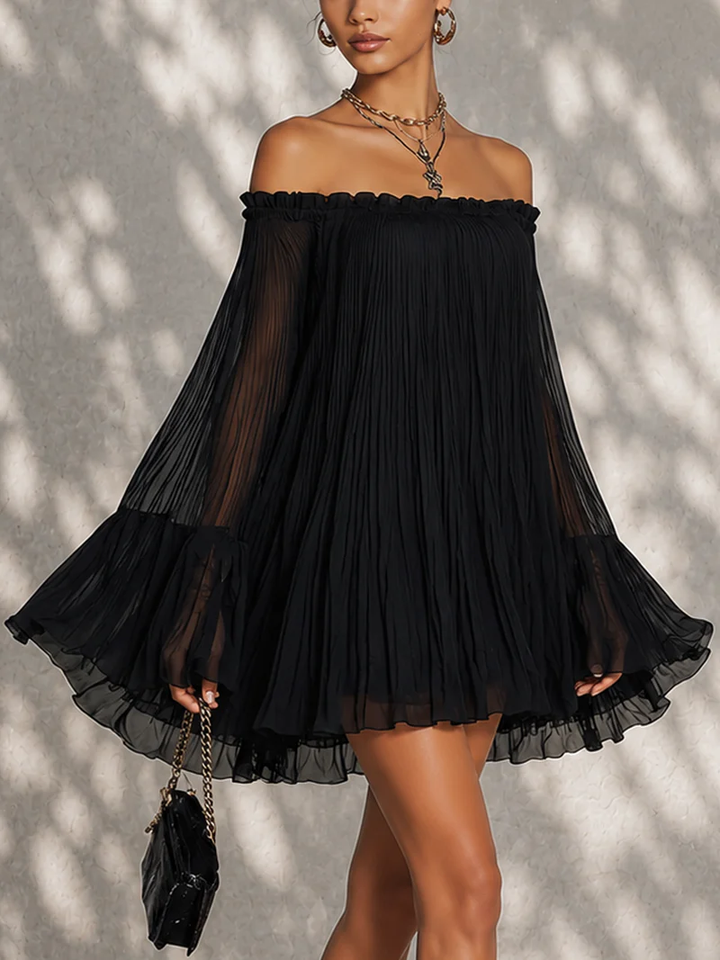 Séverine | Off-Shoulder Ruffle Mini Dress