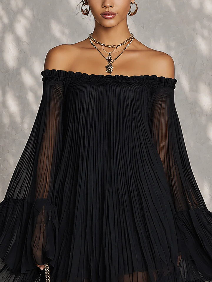 Séverine | Off-Shoulder Ruffle Mini Dress