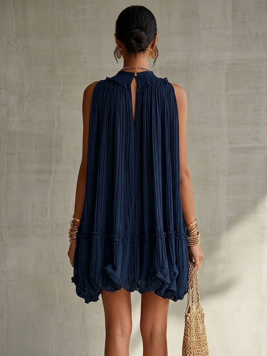 Helene | Flowing Tiered Ruffle Mini Dress