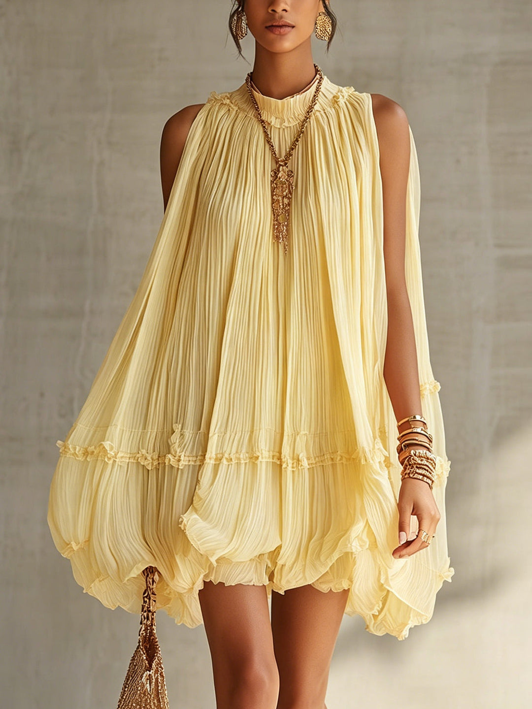 Lucette | Flowing Ruffled Mini Dress