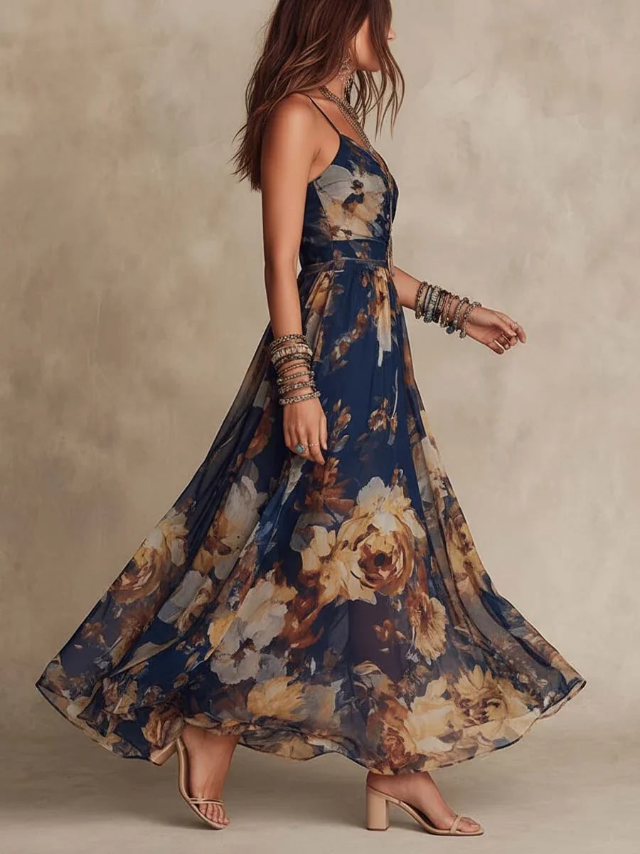 Rosemary | Flowing Floral Maxi Dress