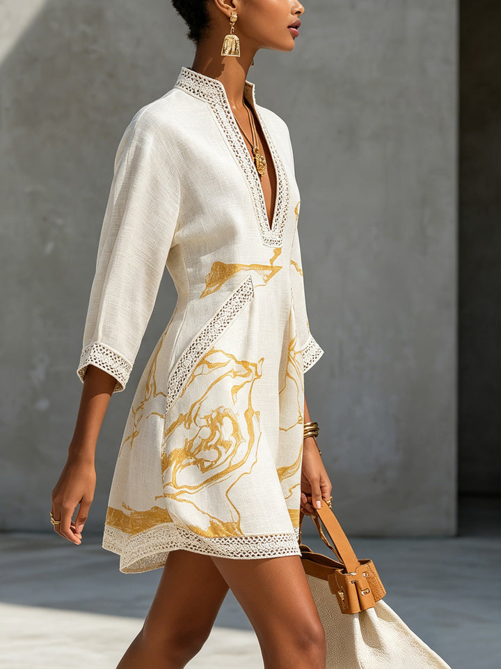 Manon | Artful Print Mini Dress