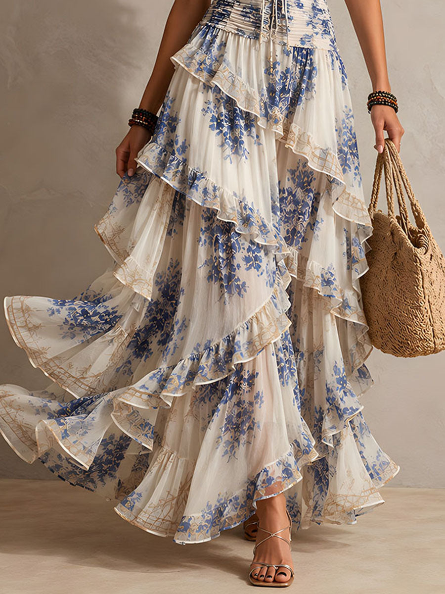 Jacqueline | Romantic Ruffled Maxi Dress