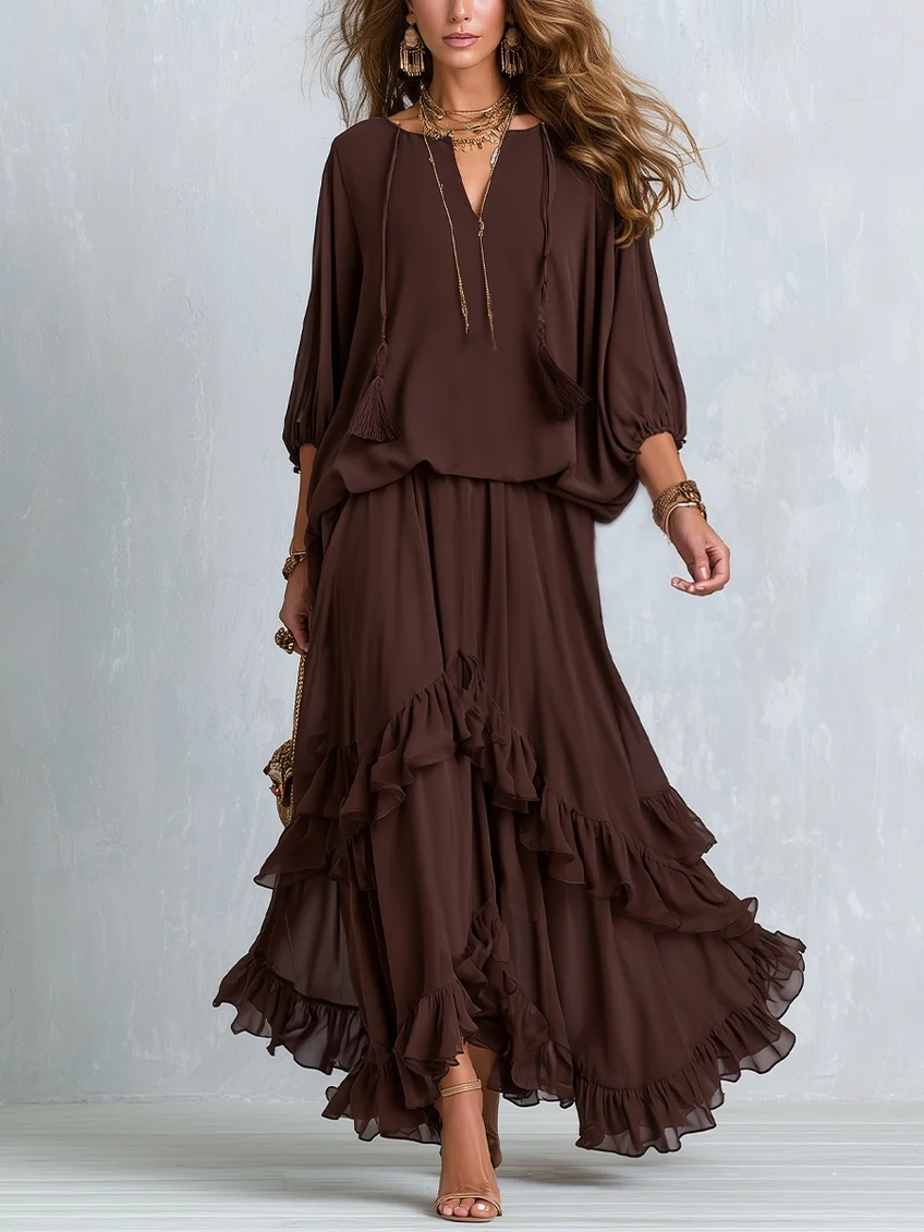 Noemie | Flowing Bohemian Two-Piece Set