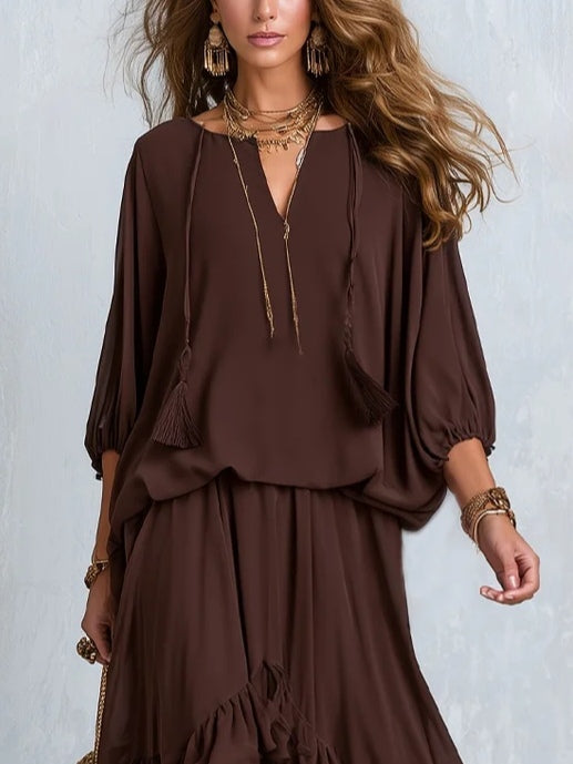 Noemie | Flowing Bohemian Two-Piece Set
