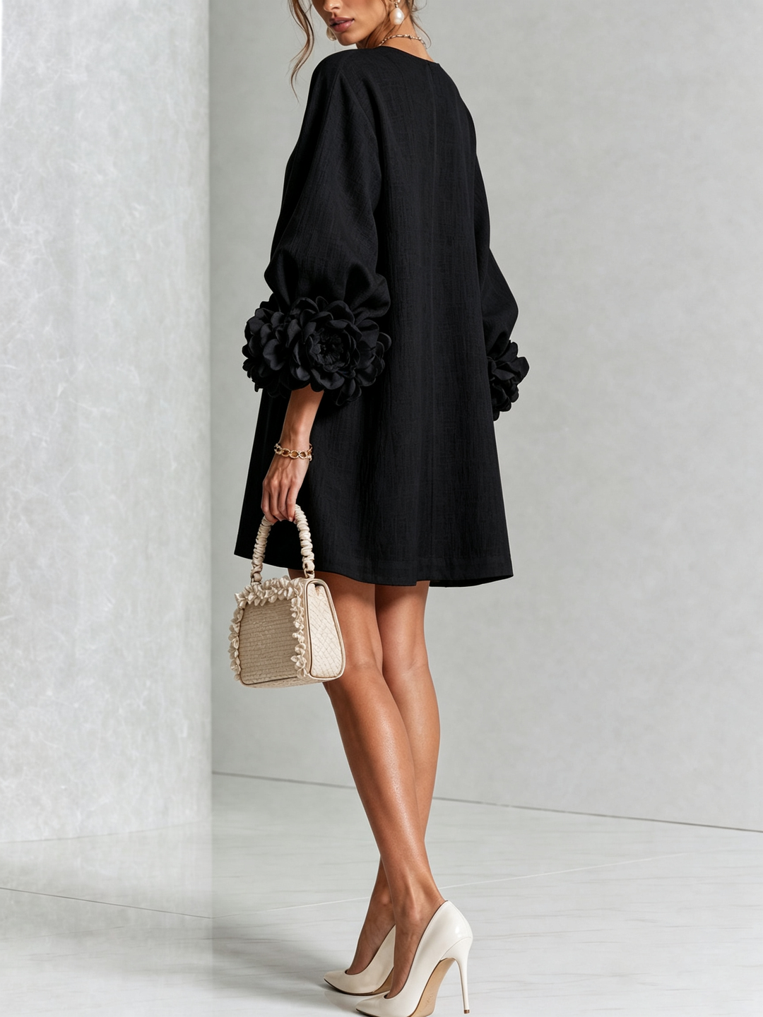 Florentine | Floral-Button Mini Dress