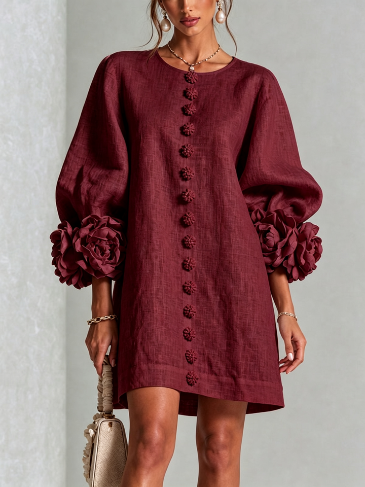 Florentine | Floral-Button Mini Dress