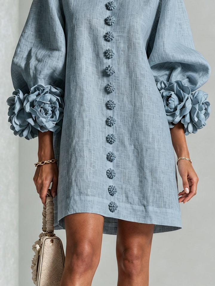 Cleo | Floral-Trimmed Mini Dress