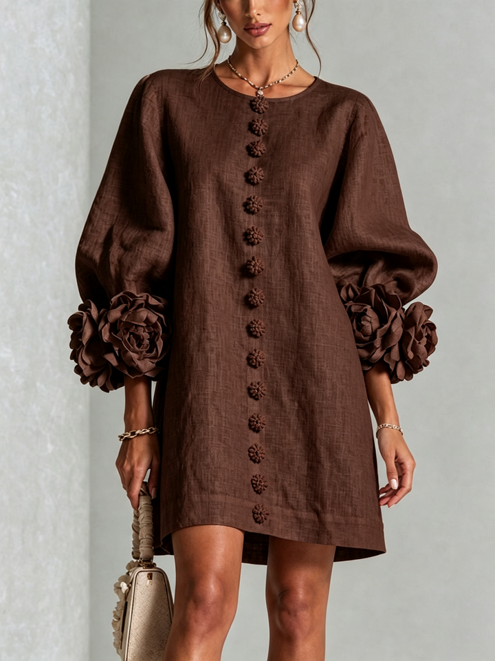 Florentine | Floral-Button Mini Dress