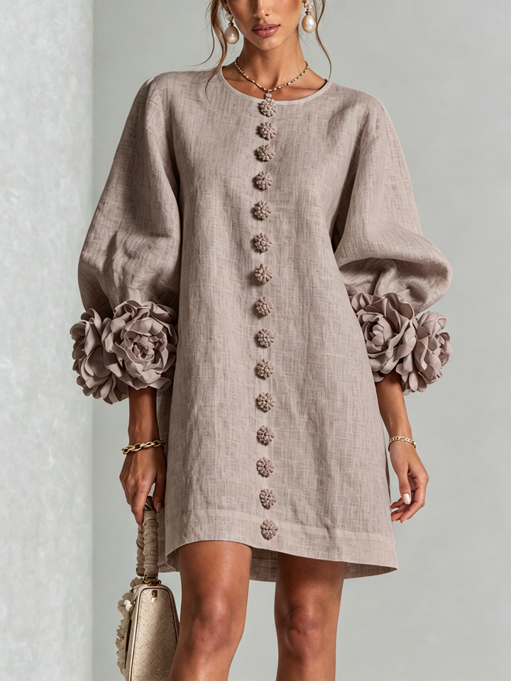 Florentine | Floral-Button Mini Dress