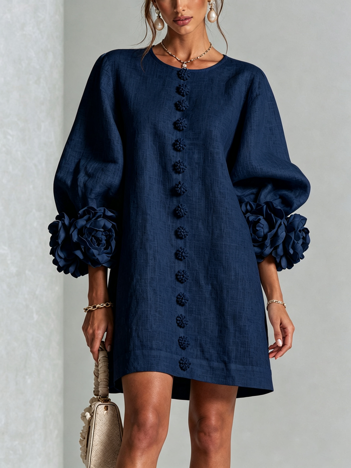 Florentine | Floral-Button Mini Dress