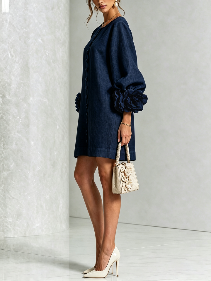 Florentine | Floral-Button Mini Dress