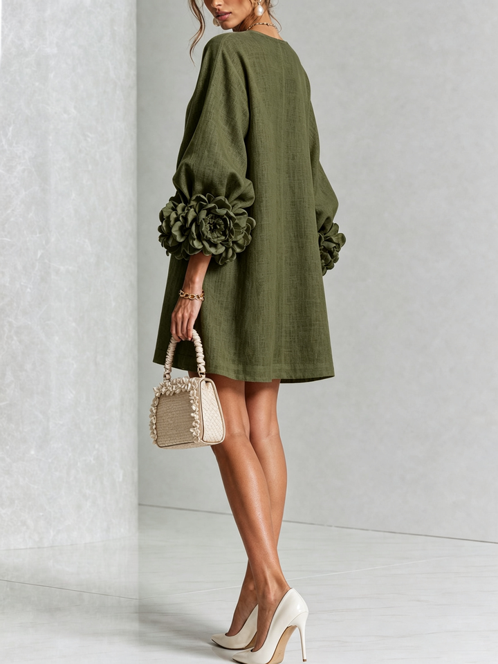 Florentine | Floral-Button Mini Dress