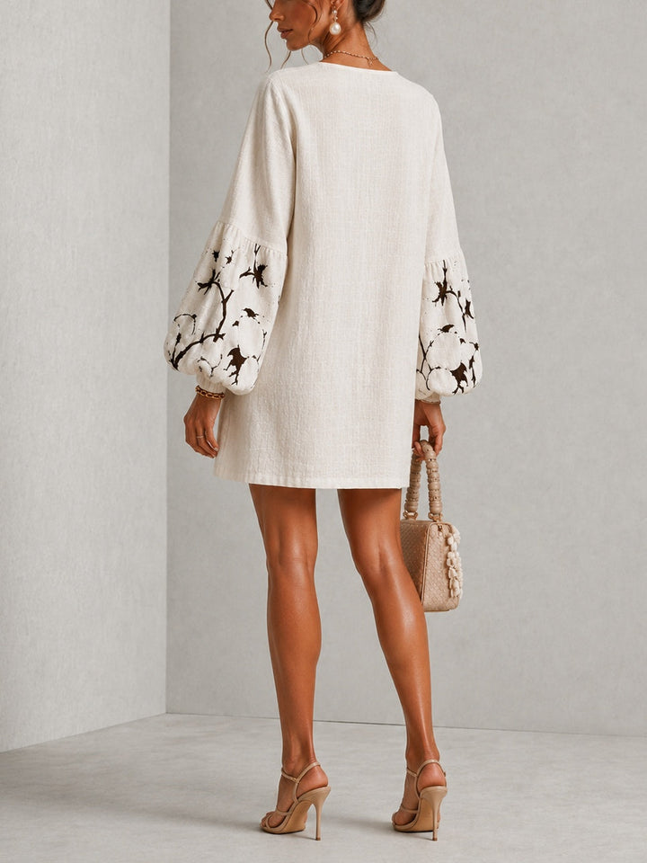 Anouk | Floral Puff-Sleeve Mini Dress