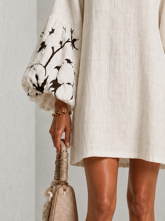 Anouk | Floral Puff-Sleeve Mini Dress