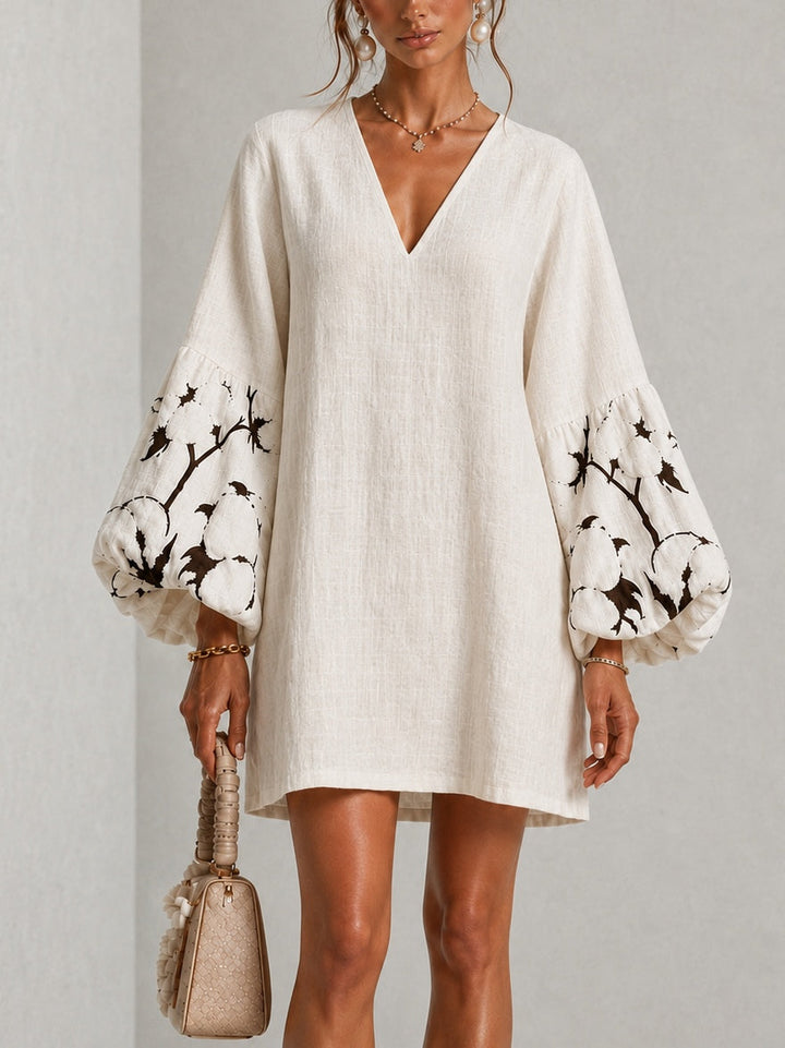 Anouk | Floral Puff-Sleeve Mini Dress
