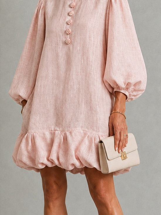 Nora | Ruffled Puff-Sleeve Mini Dress