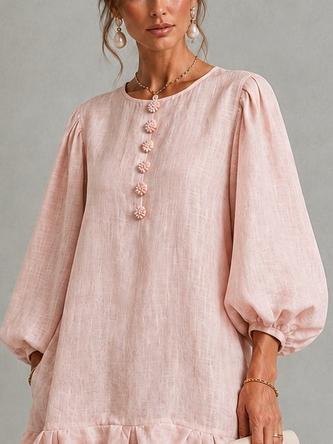 Nora | Ruffled Puff-Sleeve Mini Dress