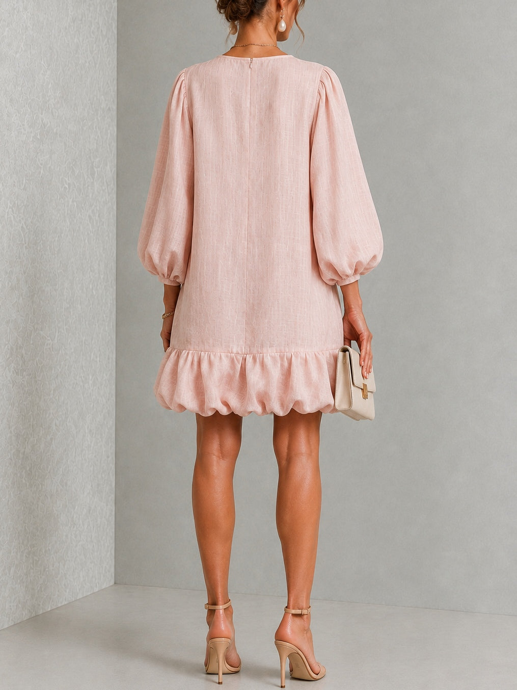 Nora | Ruffled Puff-Sleeve Mini Dress