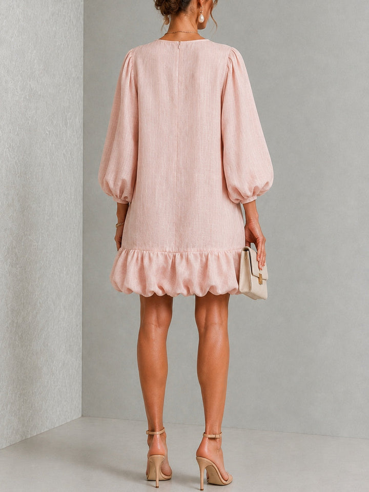 Nora | Ruffled Puff-Sleeve Mini Dress