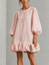 Nora | Ruffled Puff-Sleeve Mini Dress