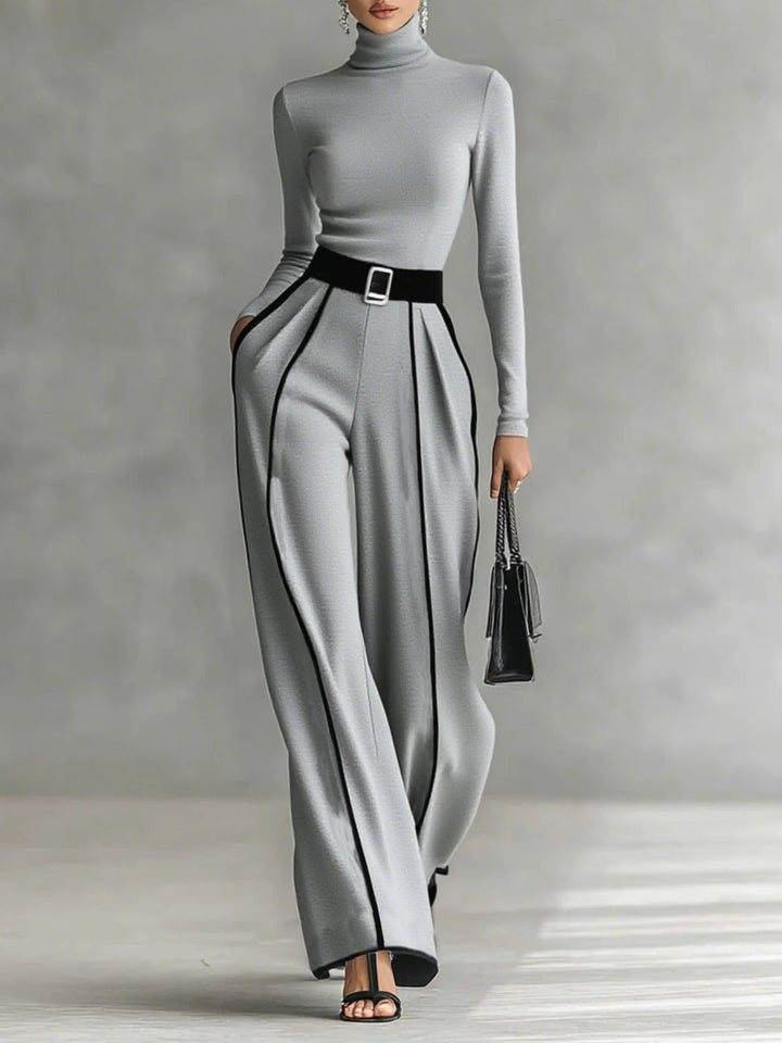 Romilly | High-Neck Wide-Leg Two-Piece Set
