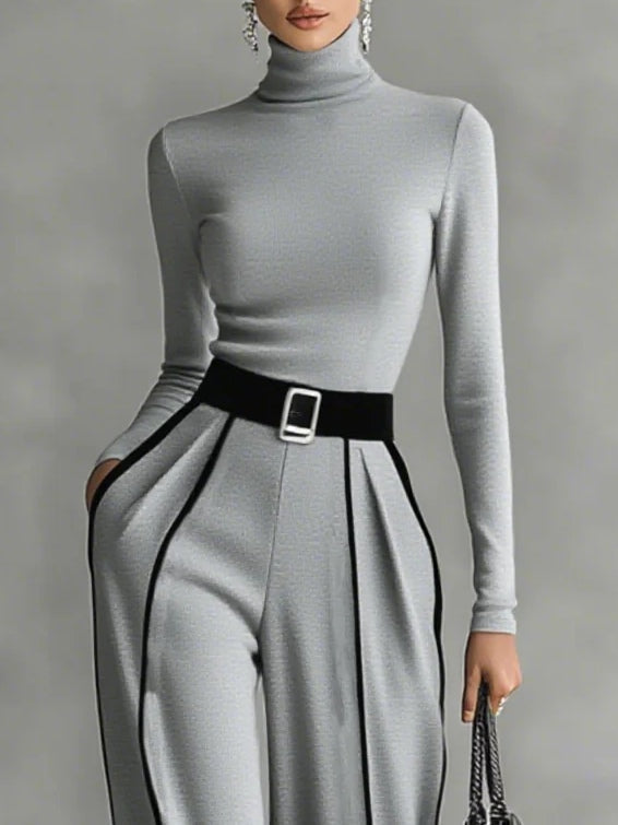 Romilly | High-Neck Wide-Leg Two-Piece Set