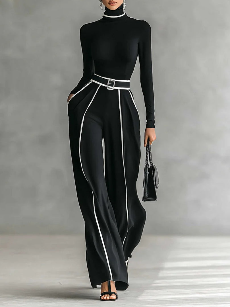 Romilly | High-Neck Wide-Leg Two-Piece Set