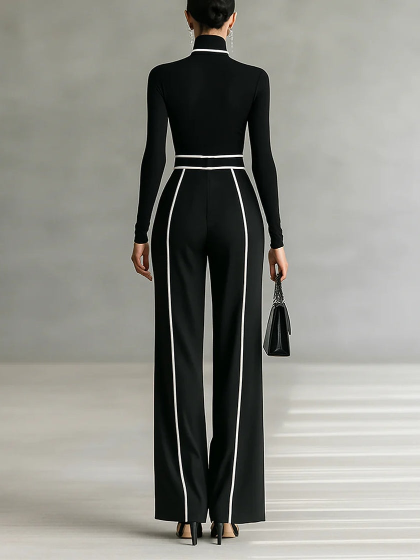 Romilly | High-Neck Wide-Leg Two-Piece Set