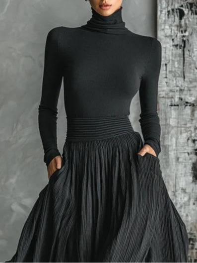 Geraldine | Elegant Pleated Two-Piece Set