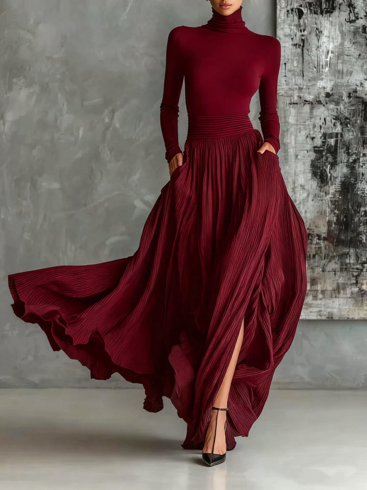 Geraldine | Elegant Pleated Two-Piece Set