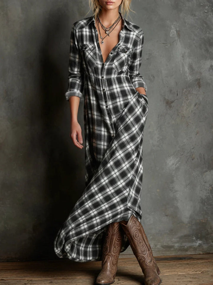 Philippa | Long Buttoned Shirt Dress