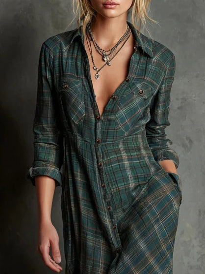 Philippa | Long Buttoned Shirt Dress