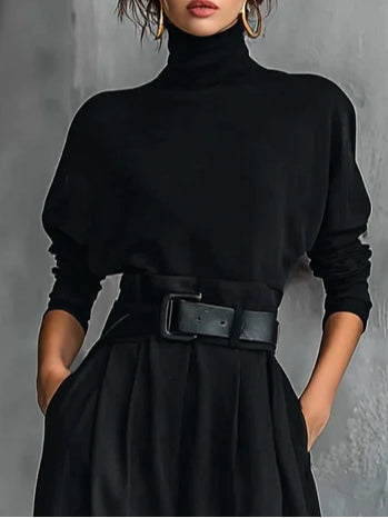 Adrienne | Refined Turtleneck Two-Piece Set