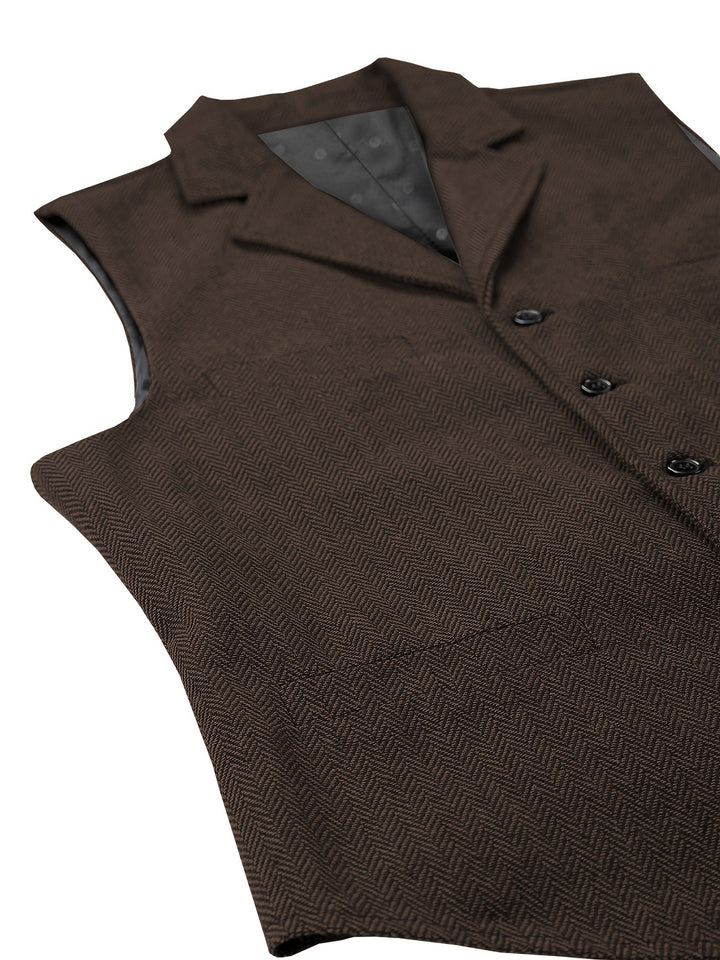 Archer | Herringbone Tailored Waistcoat