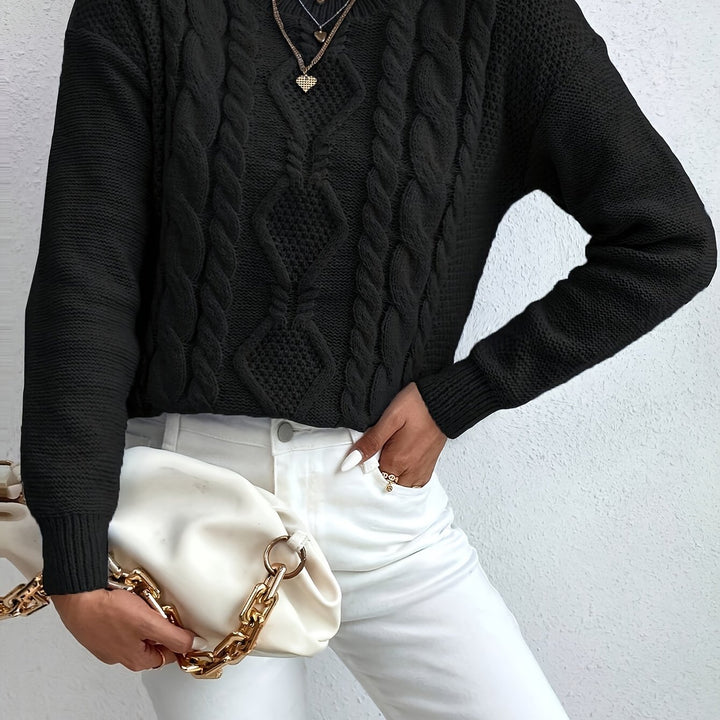 Valerie | Cable-Knit Round Neck Sweater