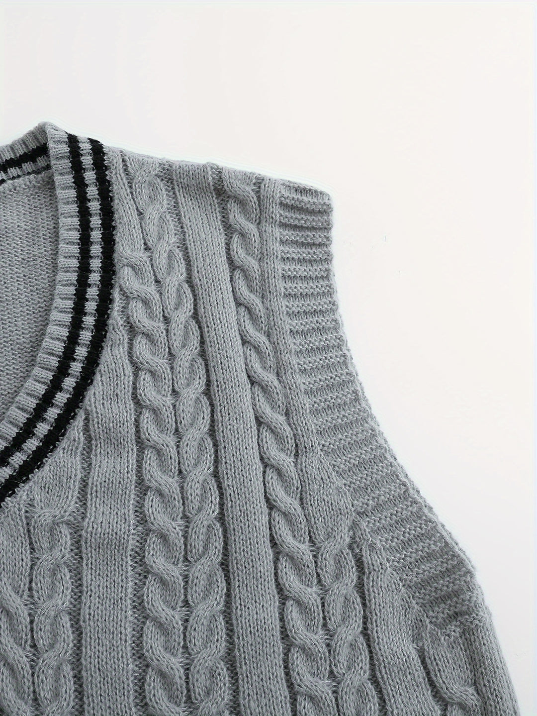 Winston | Cable-Knit V-Neck Sweater Vest