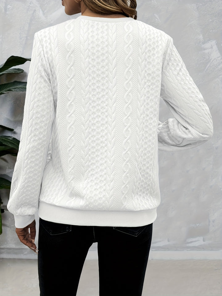 Corinne | Textured Half-Zip Sweatshirt