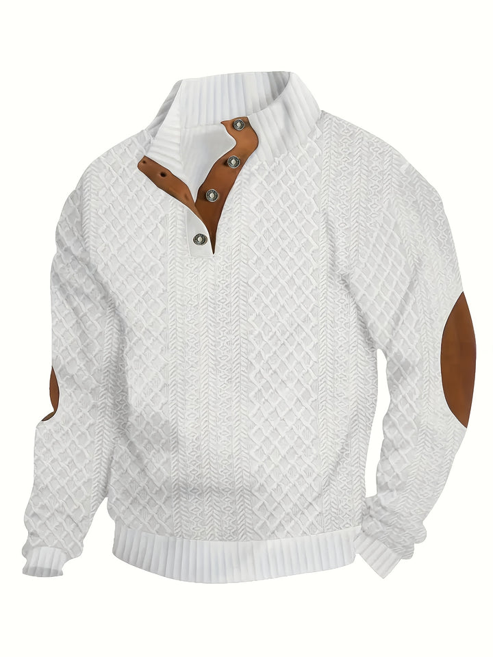 Hudson | Cable-Knit Button Henley Sweater