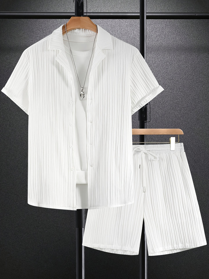 Cayo | Men's Woven Two-Piece Camp Collar Set