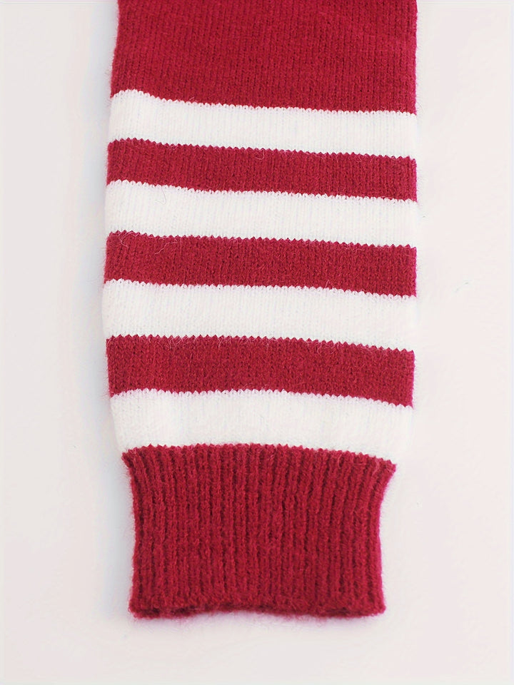 Eloise | Striped Ribbed Round Neck Sweater