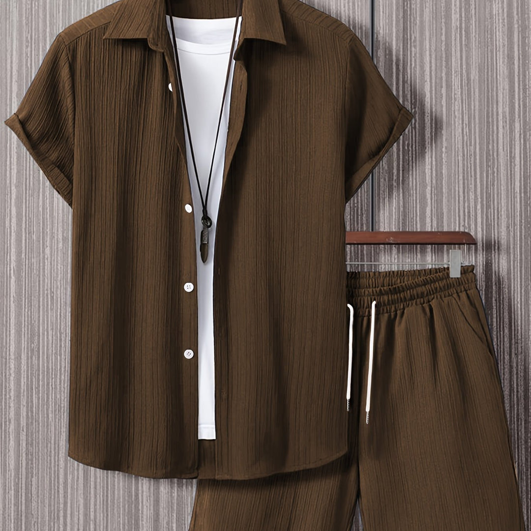 Caden | Men's Short Sleeve Shirt & Shorts Set