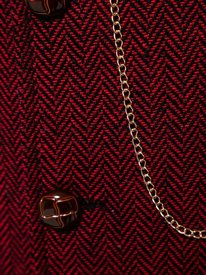 Edmund | Herringbone Single-Breasted Vest