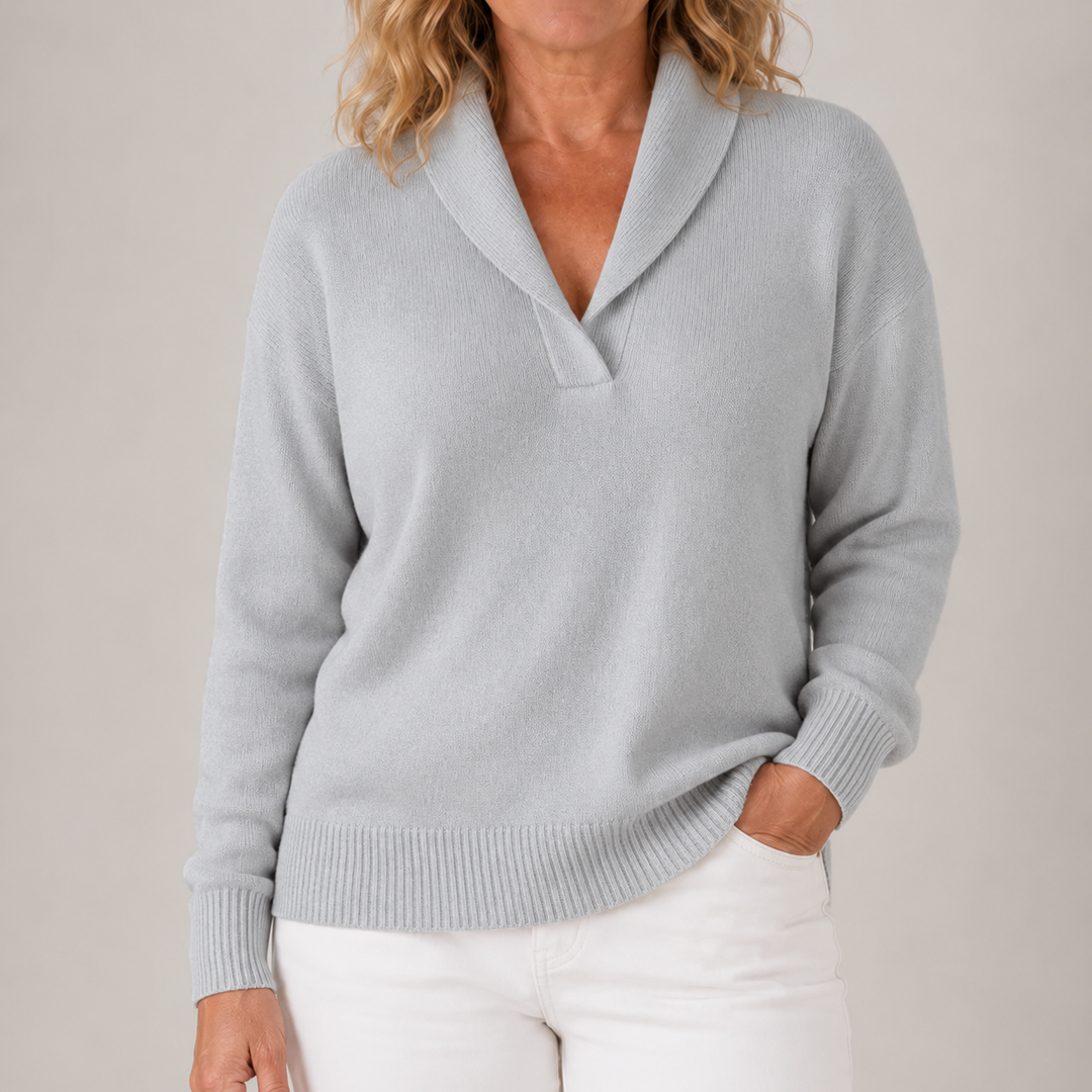 Romy | Refined Shawl Collar Sweater